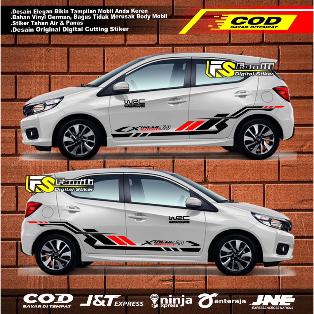 BRIO41 stiker mobil brio list keren stiker mobil HONDA BRIO RS