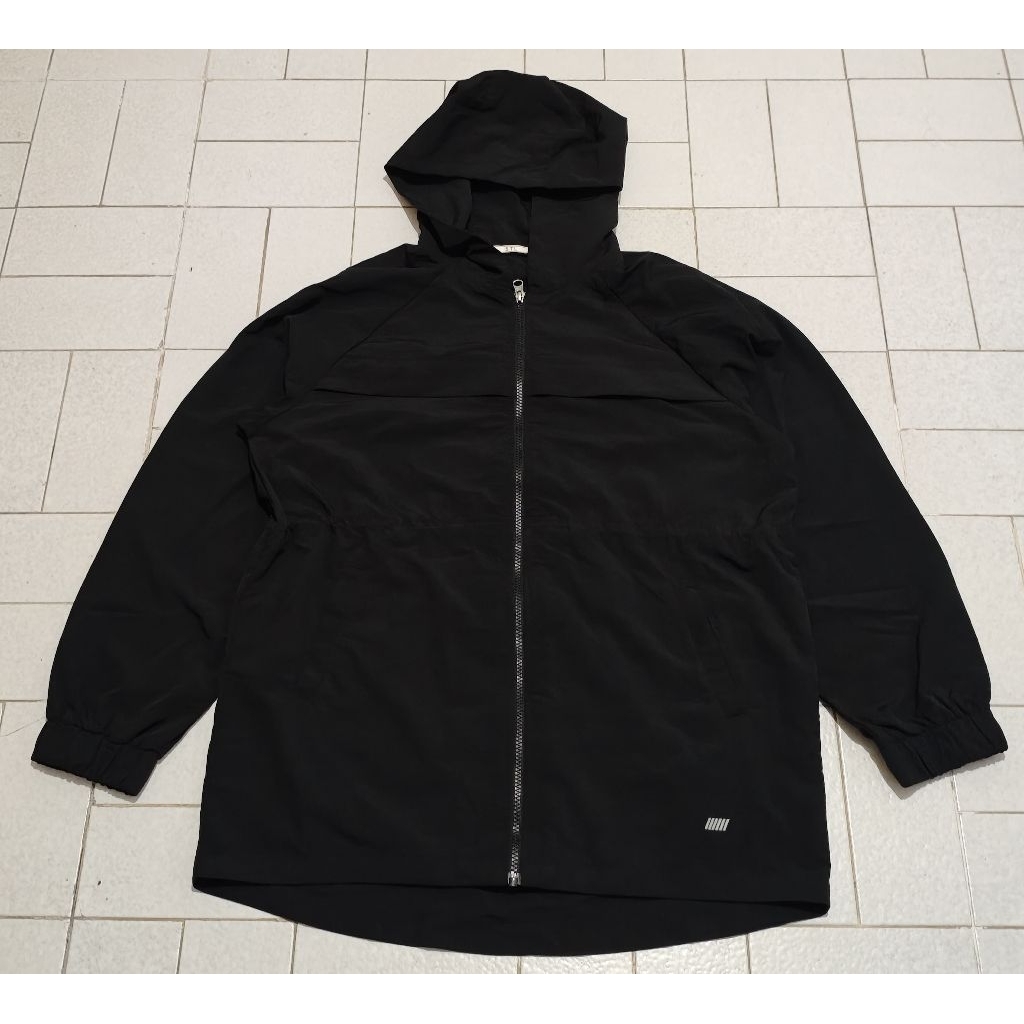 Jaket Sport Running Windbreaker STL Hitam