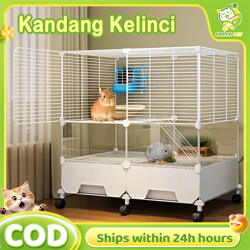 PAPAPET Kandang kelinci Plastik Kandang kelinci Vila kelinci Kandang Besar Murah Kandang kelinci DIY