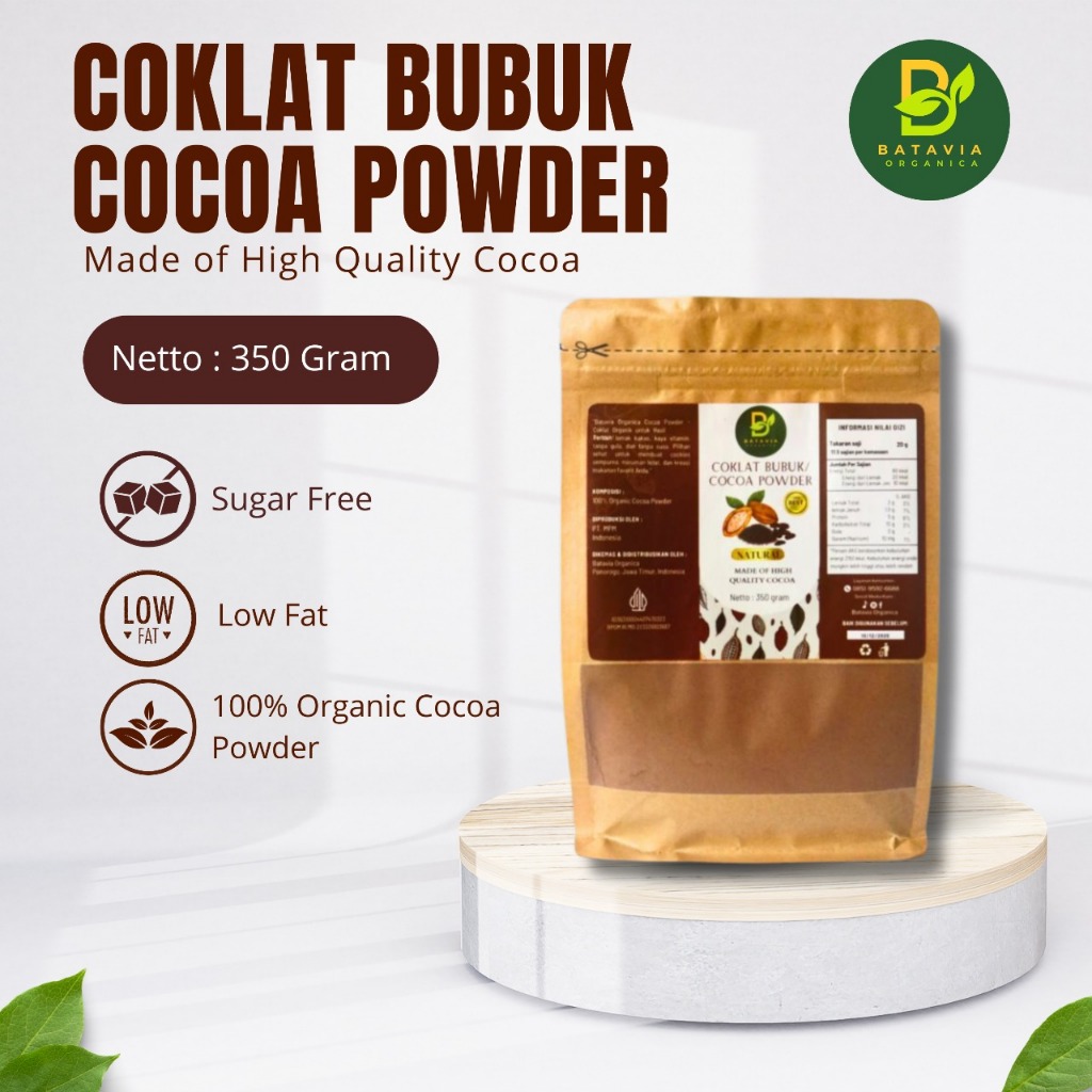 

Batavia Organica Natural Cocoa Powder 350 gram 100% Cocoa Powder Chocolate Powder Baking Cokelat Tanpa Gula & Susu