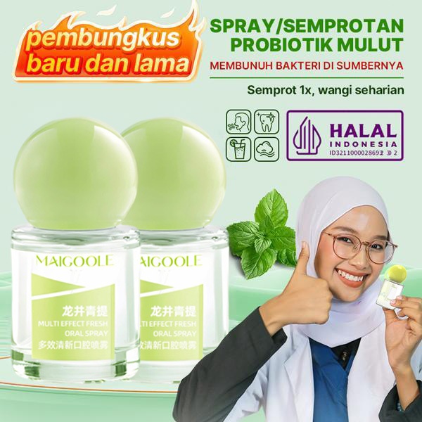 Probiotik Langsung Semprot Mulut Atasi Bau Mulut Cegah Gigi Berlubang Sariawan 20ml Tahan 12 Jam Ama