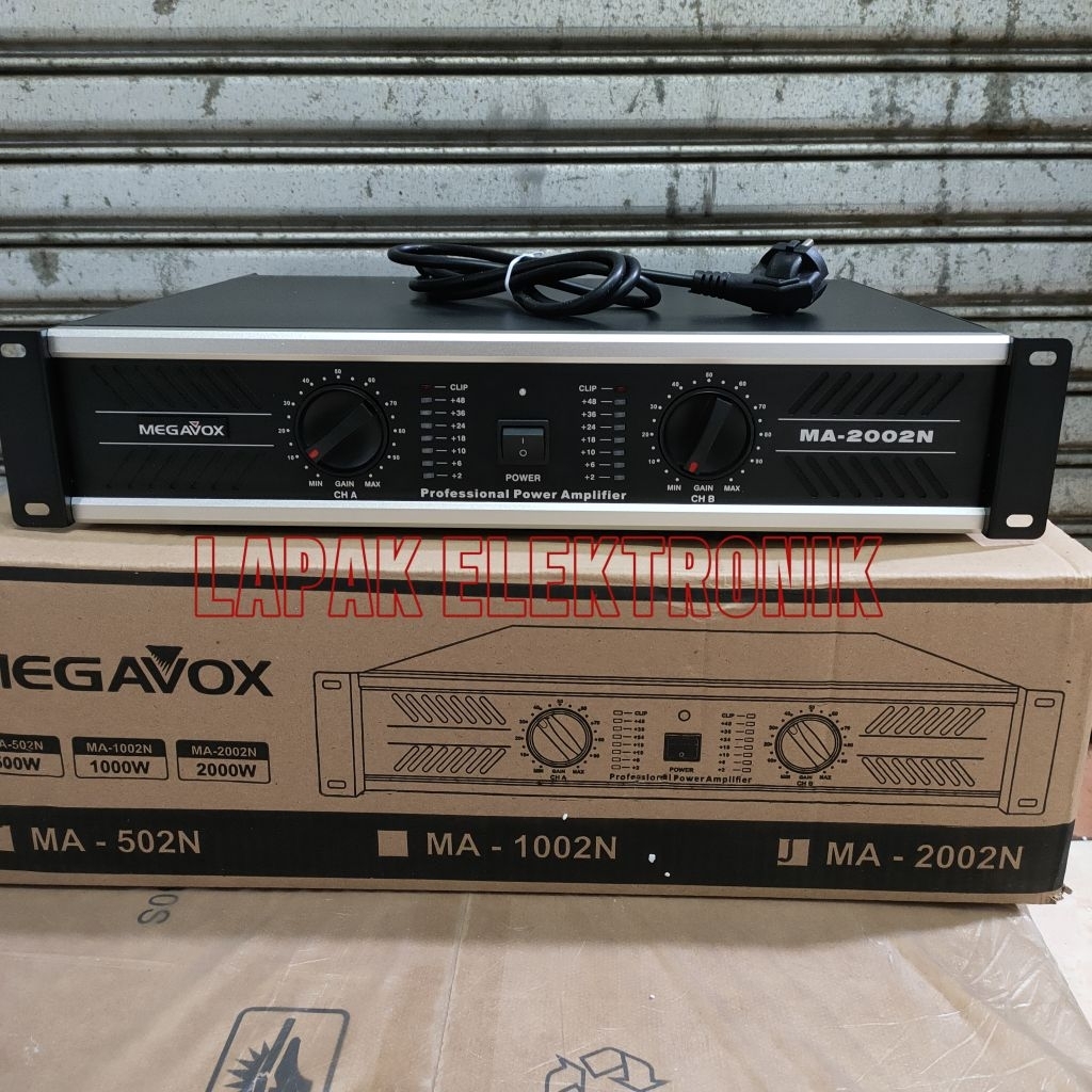 POWER AMPLIFIER MEGAVOX MA 2002N | MA 2002 N 2 X 2000 WATT | LAPAK ELEKTRONIK