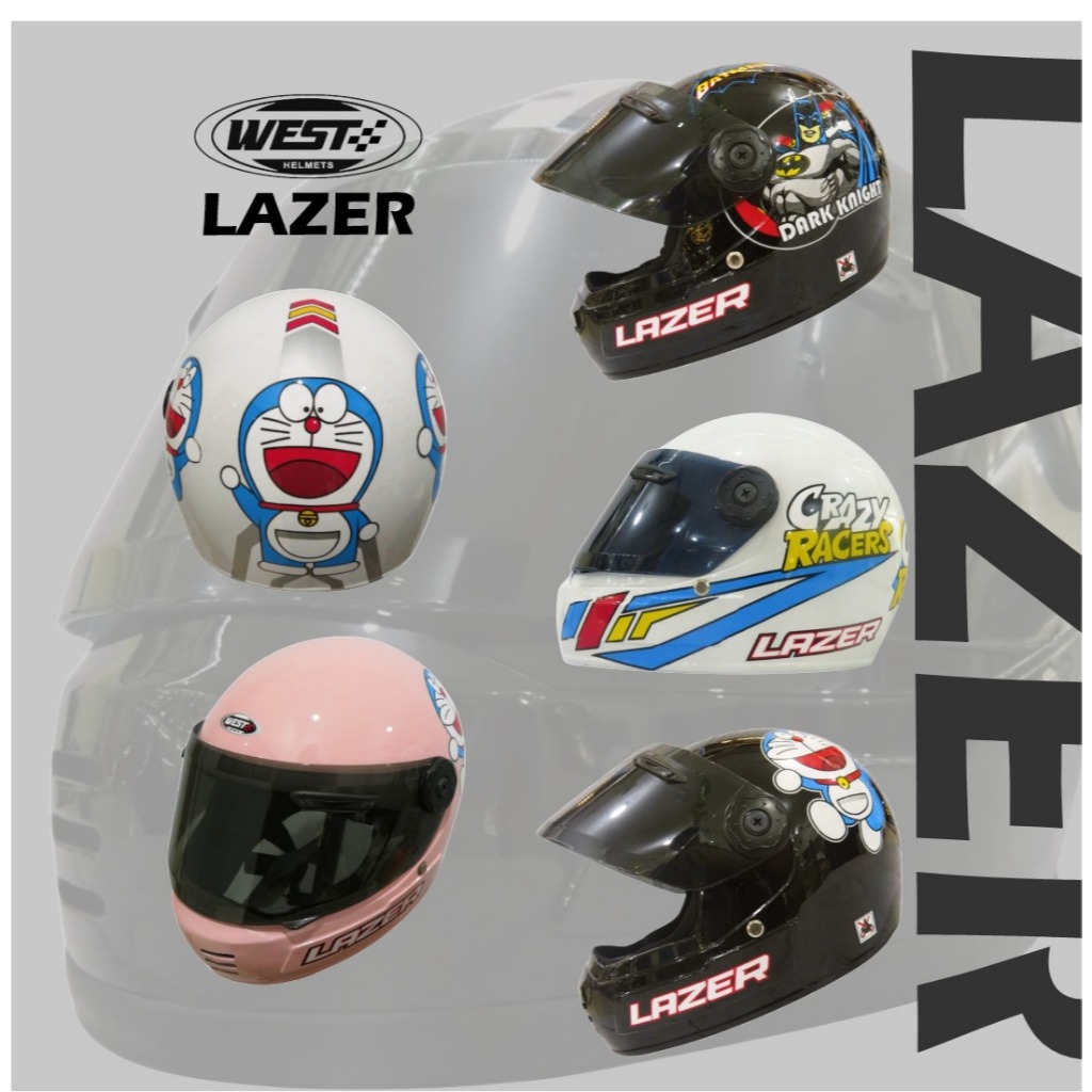 HELM WEST LAZER/FULLFACE  KIDS LAZER/HELM ANAK MOTIF/HELM MOTIF LUCU/HELM MOTIF KEREN/SNI