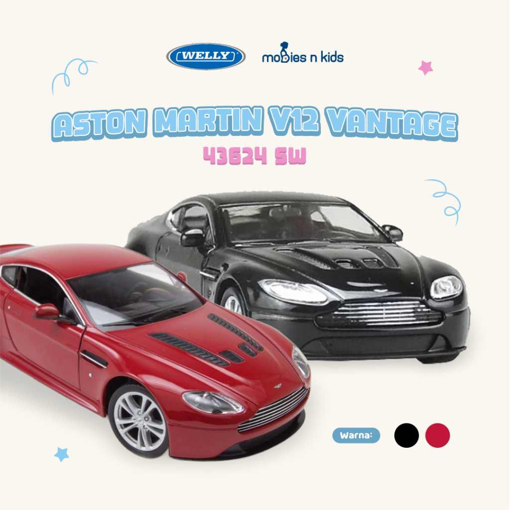 Mobies n Kids - Welly Aston Martin V12 | Mobil Miniatur | Mainan Anak & Koleksi