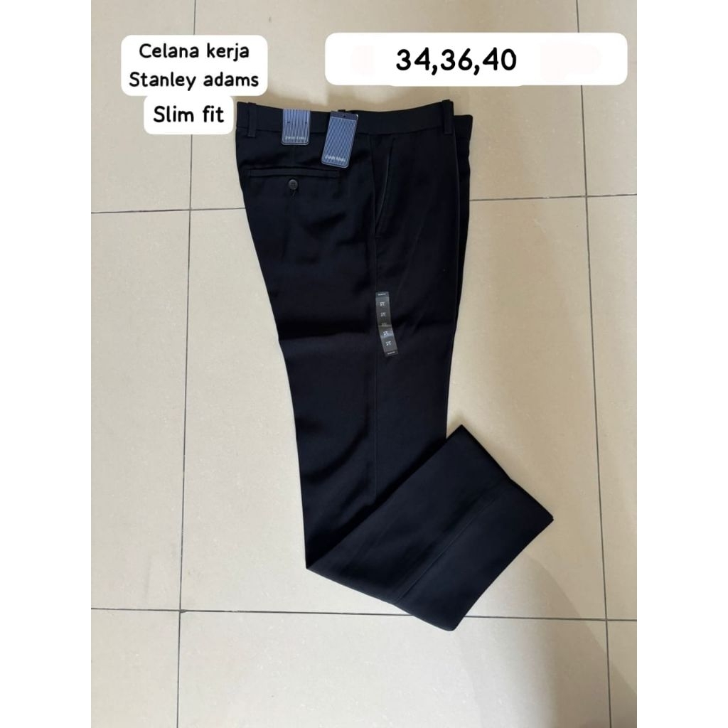 Celana Formal Pria Merk Stanley Adams | Celana Kerja Pria Slim Fit