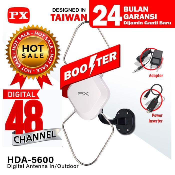PX Antena TV Digital Analog HDA-5600 Indoor/Outdoor DBVT2 Booster