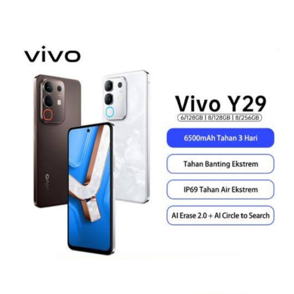 HP VIVO Y29 8/128 GB - VIVO Y 29 RAM 8GB ROM 128GB GARANSI RESMI