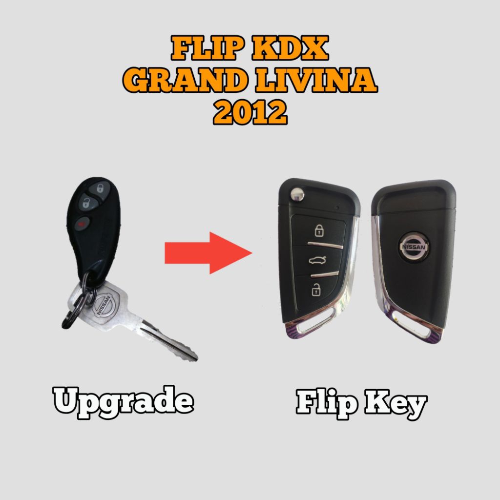 kunci remot flip Nisan grand Livina 2012