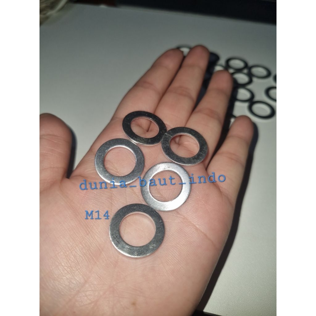 Ring Oli Alumunium M14 Baut 19