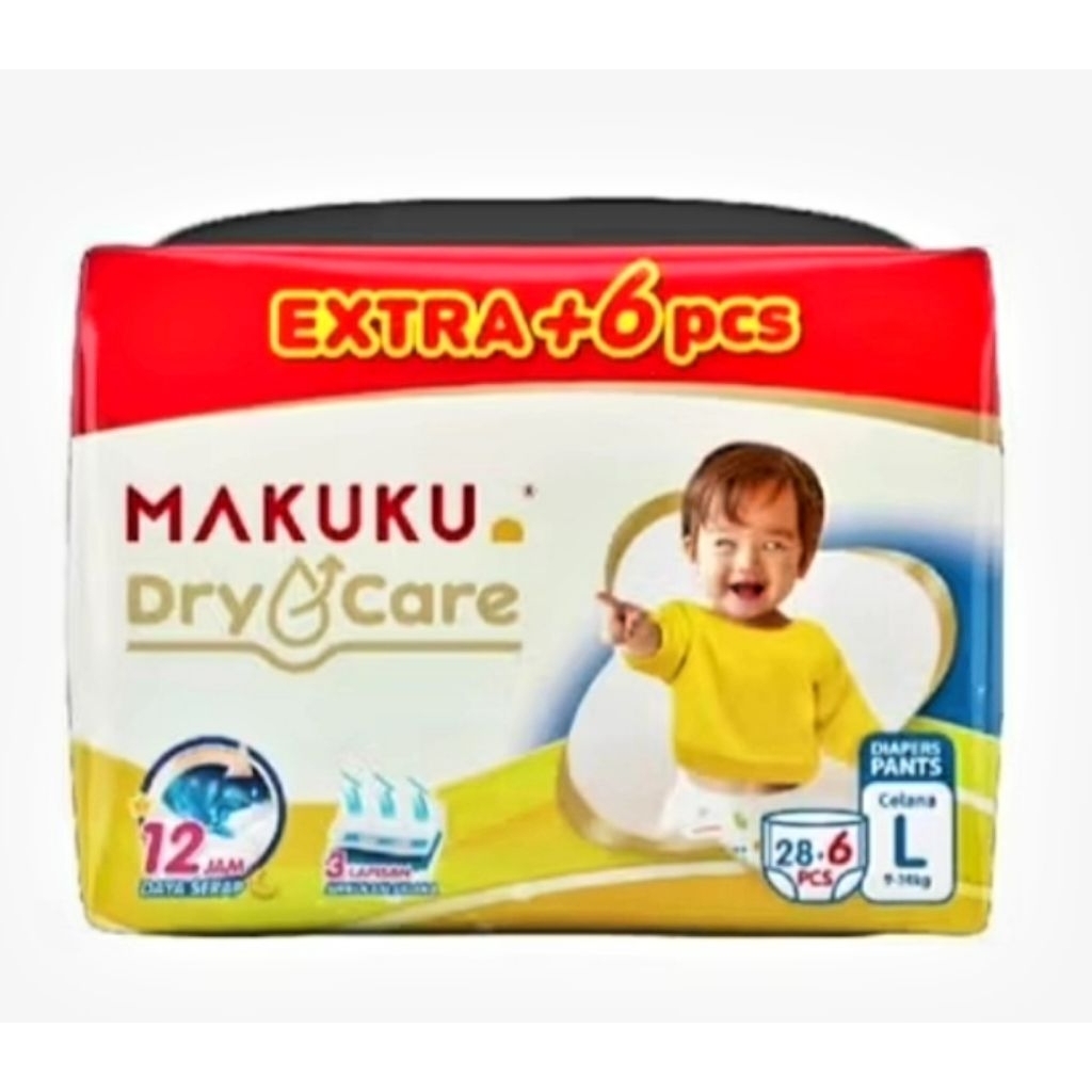 Pempers Murah Makuku Dry Care Size L28+6
