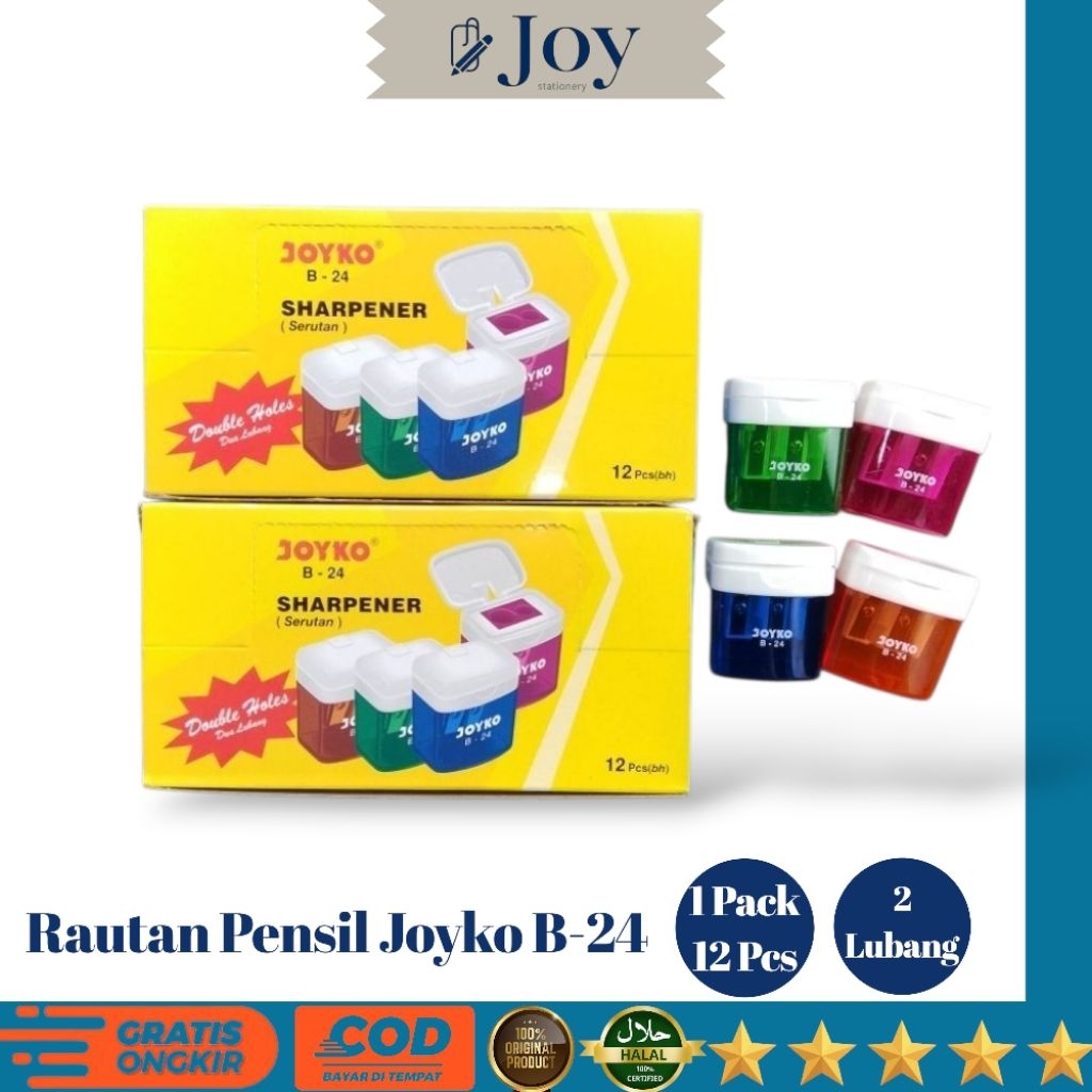 

Rautan/Serutan Pensil Joyko B-24 Isi 12 Pcs (1 Lusin)