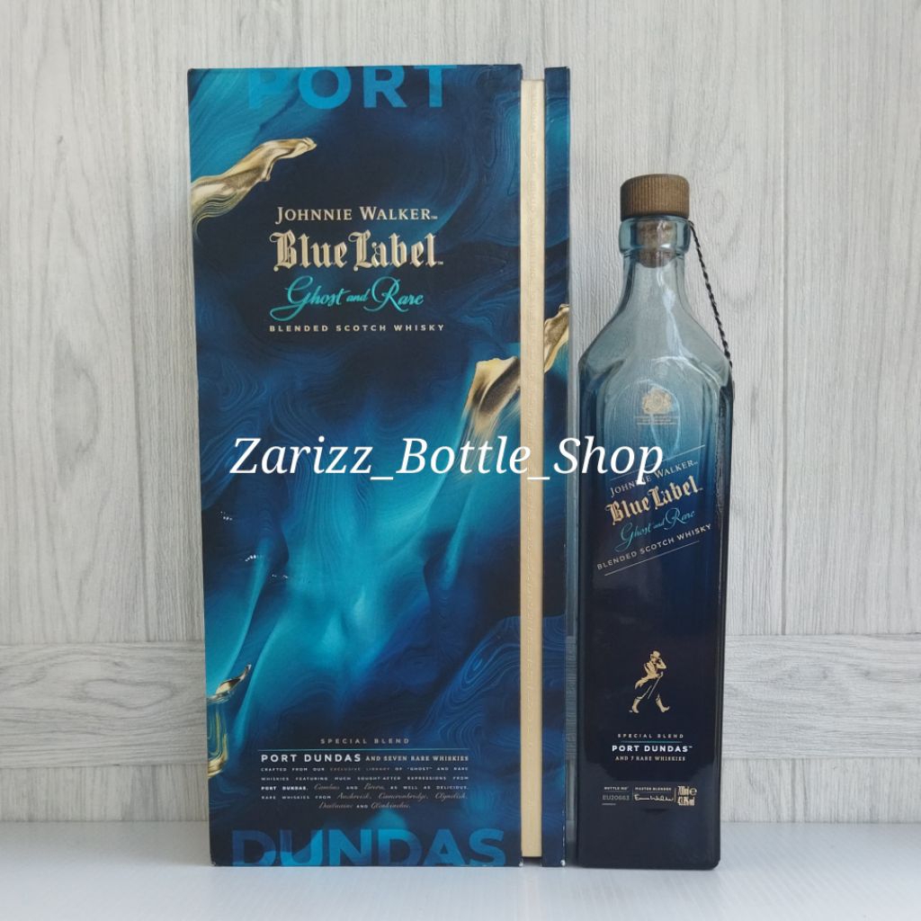 Botol Kosong JW Blue Label Ghost n Rare Port Dundas 700ml + Box
