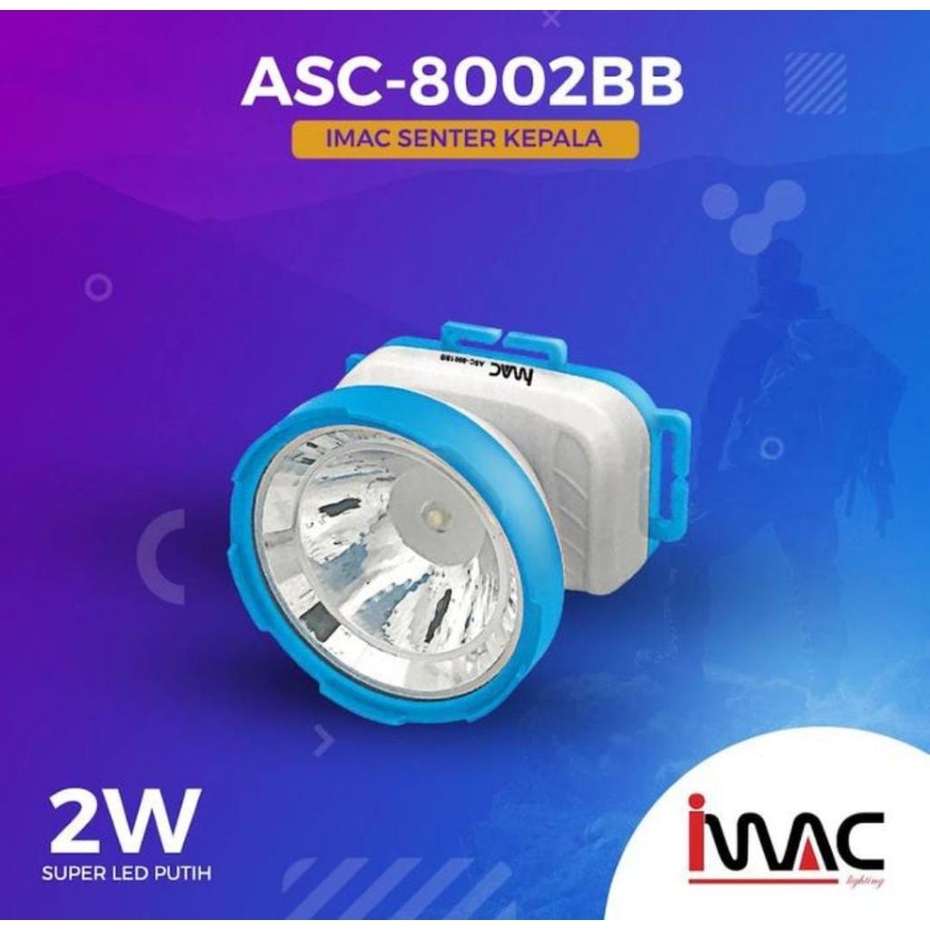 Senter Kepala Baterai 8002BB Imac senter kepala murahheadlamp murahsenter kepala LED murahheadlamp L