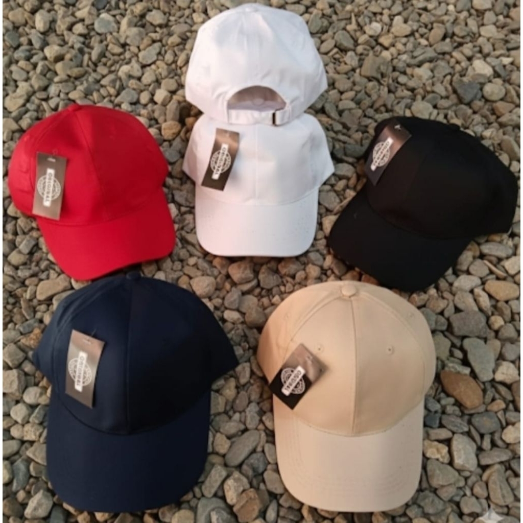 Topi Polos Baseball Cap Premium Pria Wanita  Casual Sport Outdoor Fashion Polos Hitam  Sport Premium