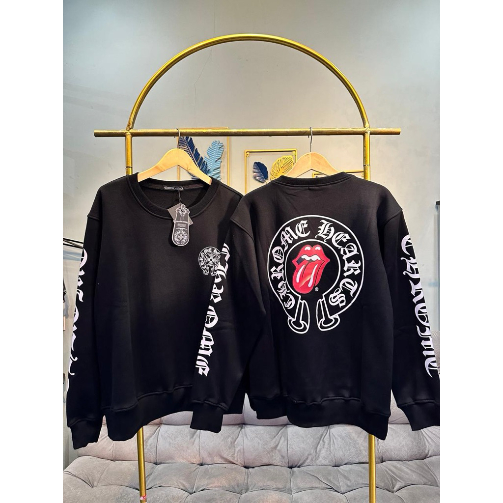 DRP clothing_ sweater crewneck chromehearts collaboration x rolling stones music serries limited edi