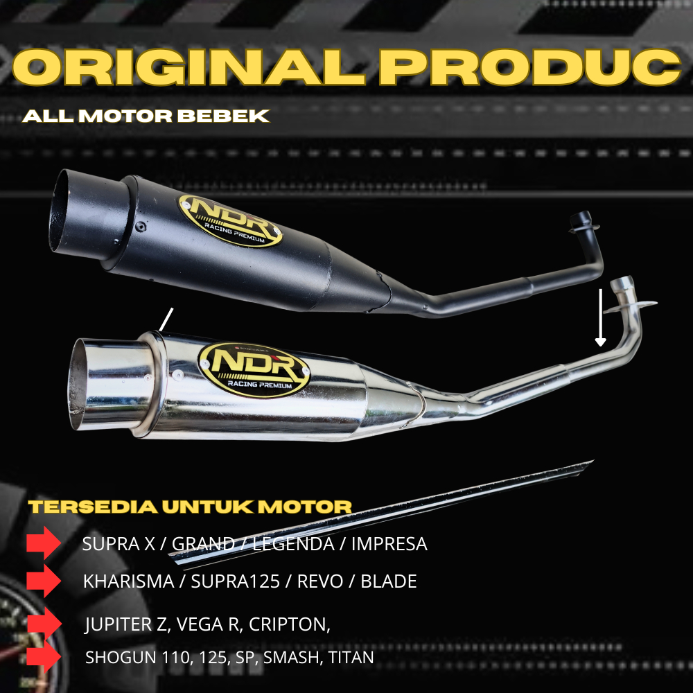 KNALPOT RACING SUPRA X KHARISMA REVO JUPITER VEGA SHOGUN MODEL AHAU ORIGINAL PRODUCT