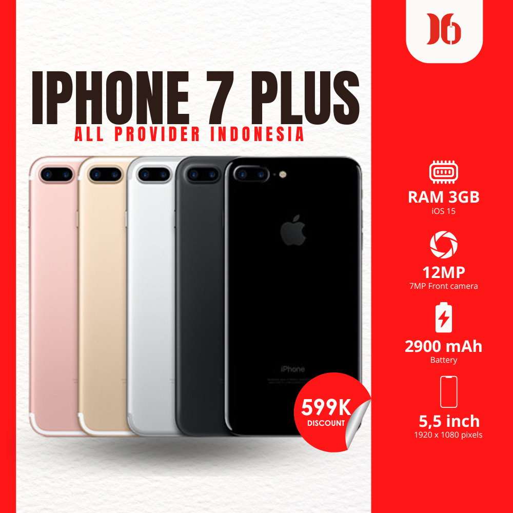 iPhone 7 Plus Second Fullset Resmi Inter 32GB/128GB/256GB - All Provider - Bergaransi | Mire Gadget