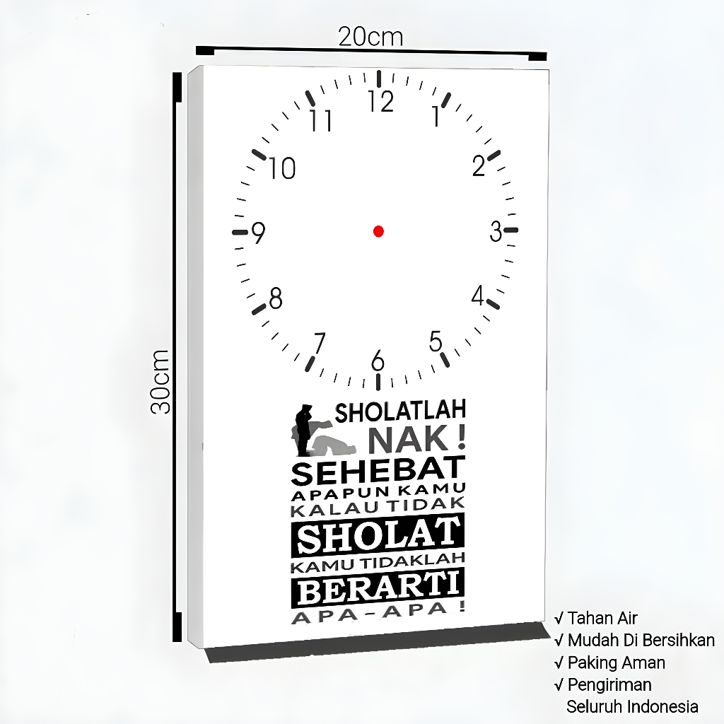 Jam Dinding Unik Solatlah Nak  Dekorasi Jam Dinding Islami Estetik MDF