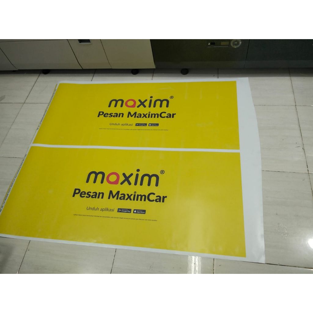 Stiker kaca belakang maxim tebal