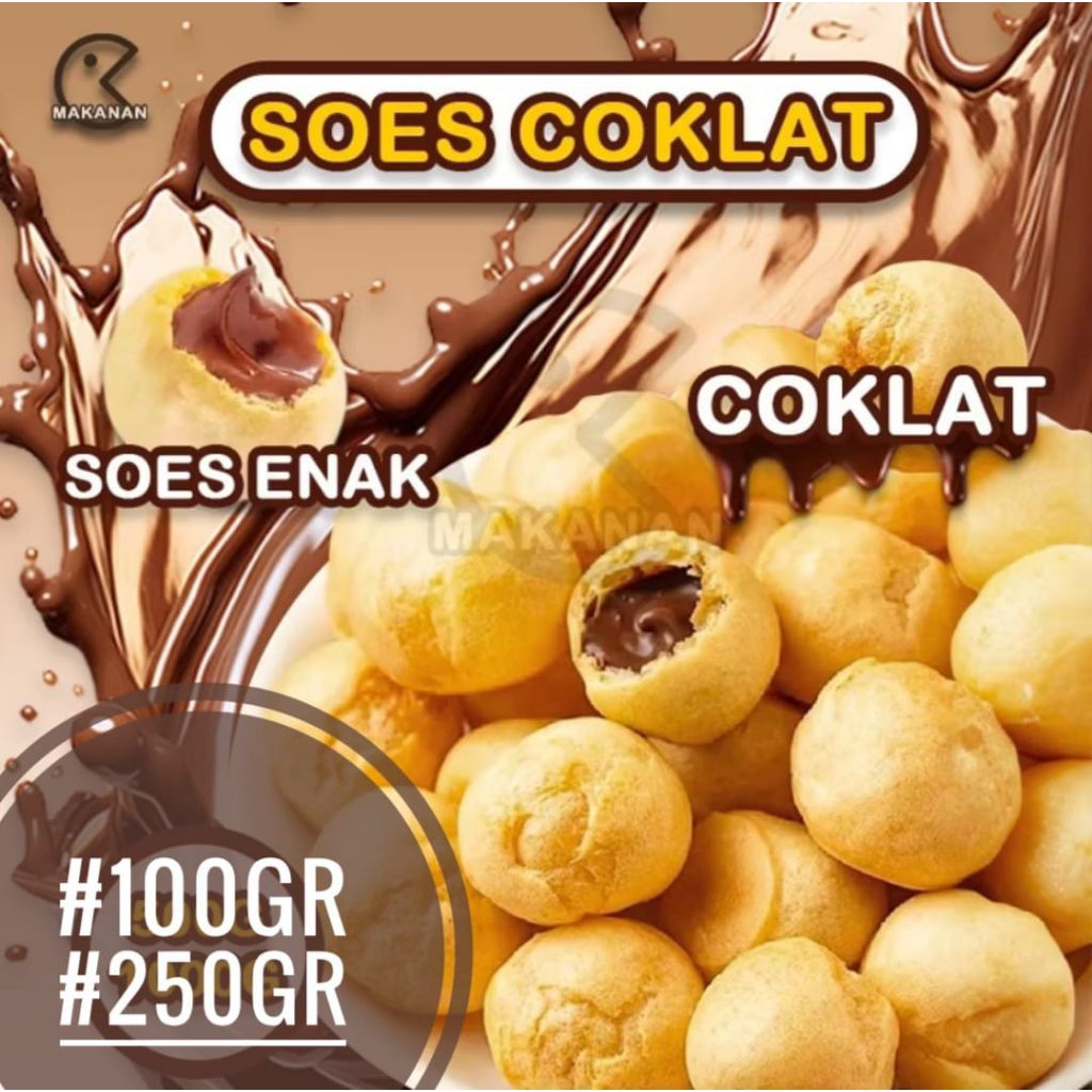 Soes Kering Coklat by crown isi 100 Gram dan 250 Gram