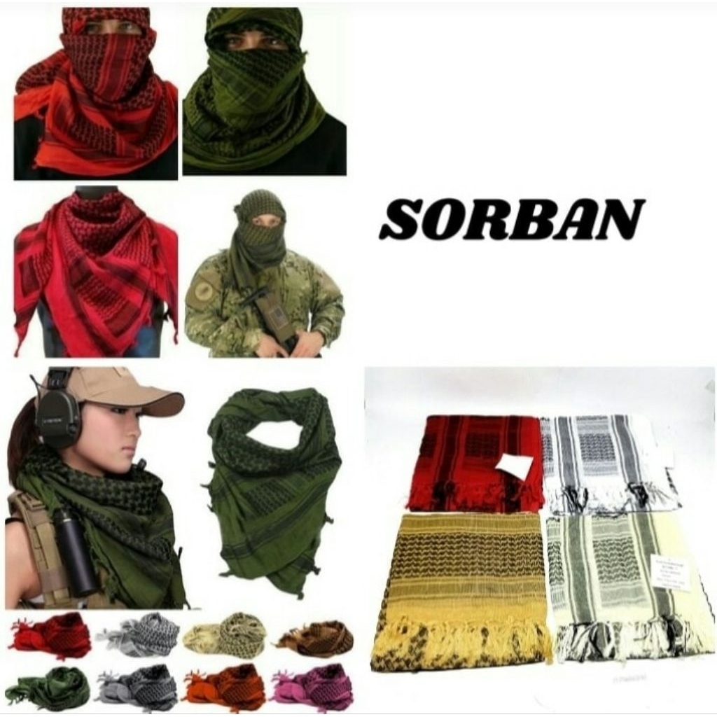 shemag/sorban pakaian muslim pria sorban tactical impor