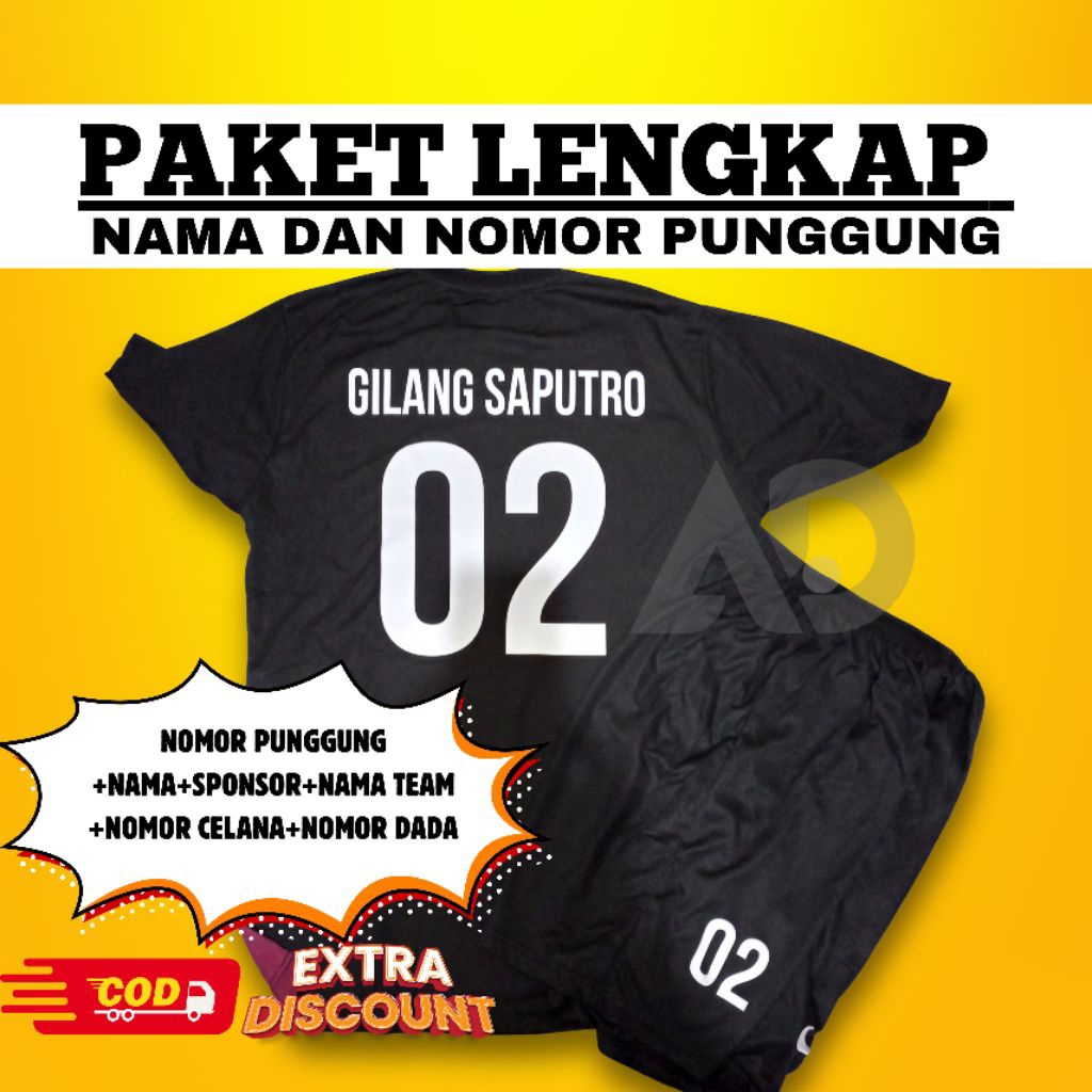 sablon nameset jersey | Sablon nomor | Sablon jersey | Sablon kaos olahraga