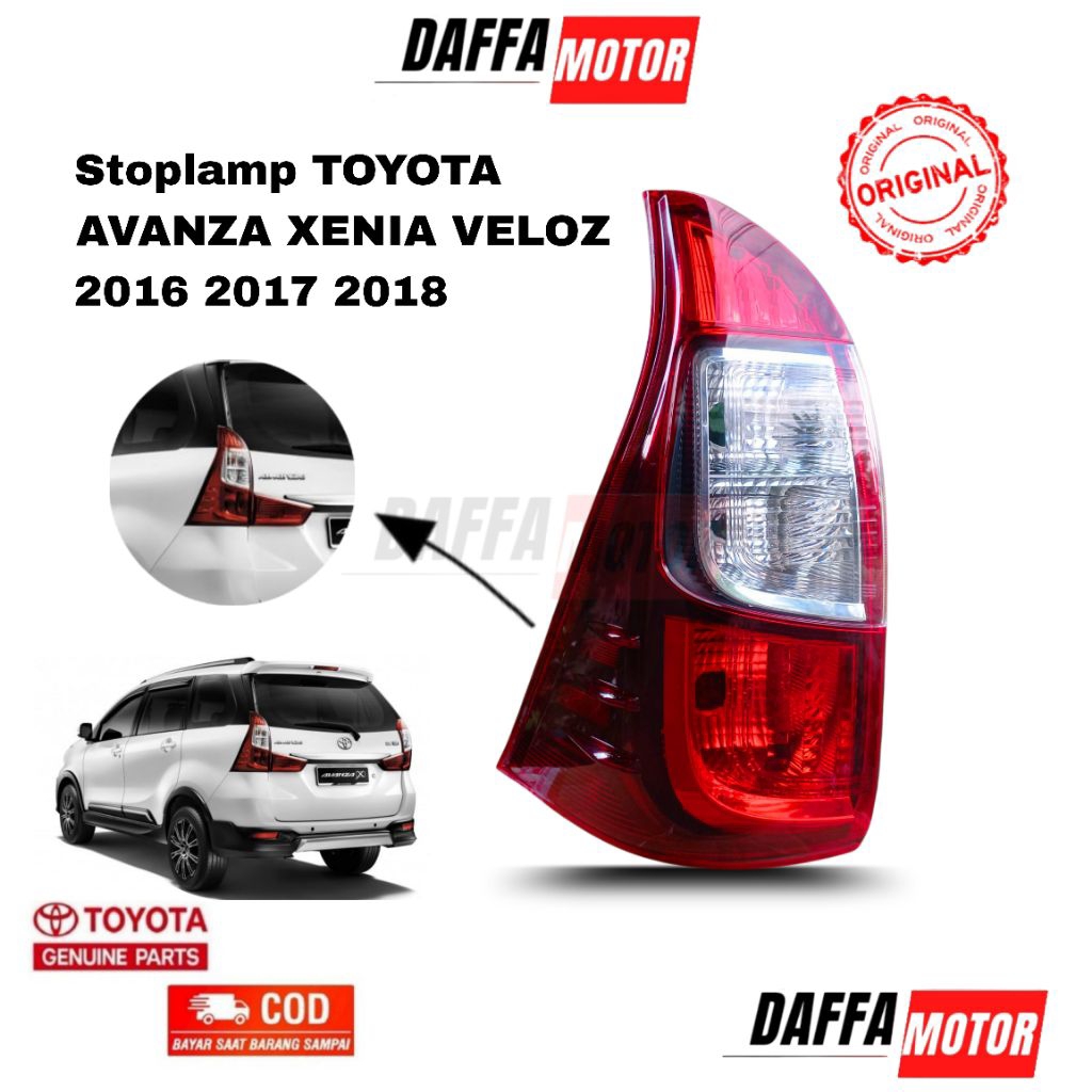 Stoplamp avanza stoplamp xenia stoplamp veloz 2016 2017 2018 original second stop lamp lampu belakan