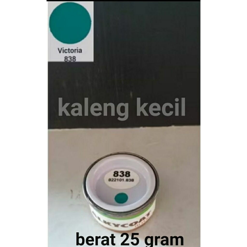 Cat kayu dan besi alkycoat 25 gram warna victoria/hijau tosca