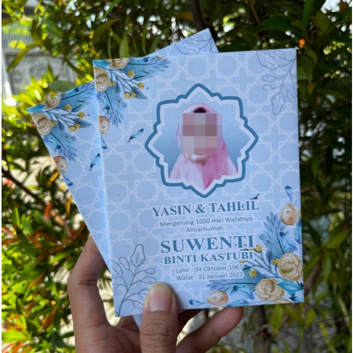 cetak Buku Yasin custom foto dan nama 128 Halaman terjemah indonesia