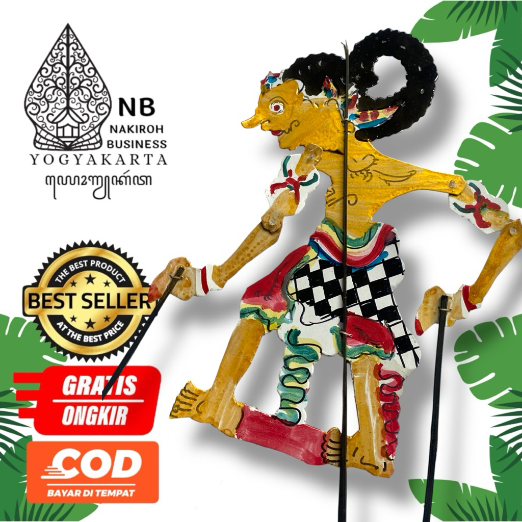 NAKIROHBUSINESS wayang kertas duplex Bima/Werkudara/werkudoro tinggi wayang -+30cm