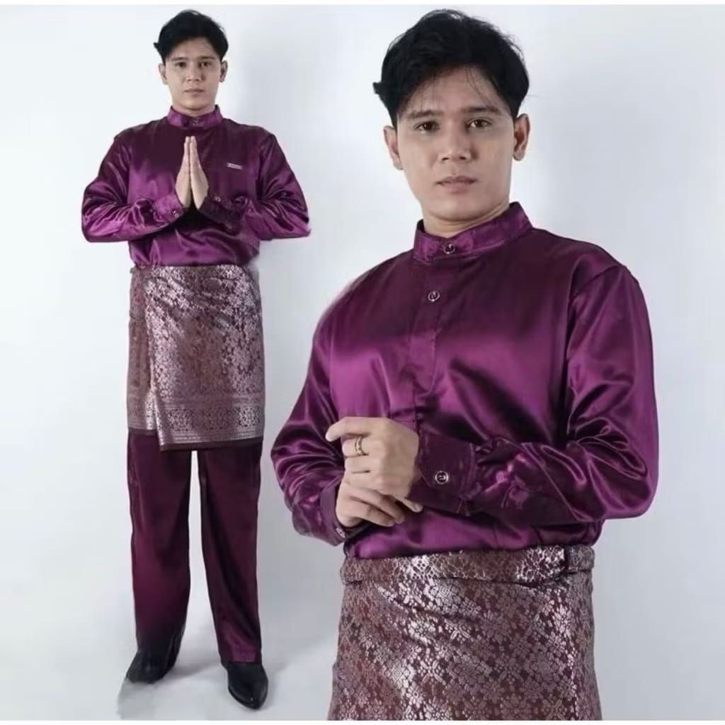 Setelan baju kurung Melayu pria // baju kurung pria // set baju kurung Melayu laki laki // baju kuru