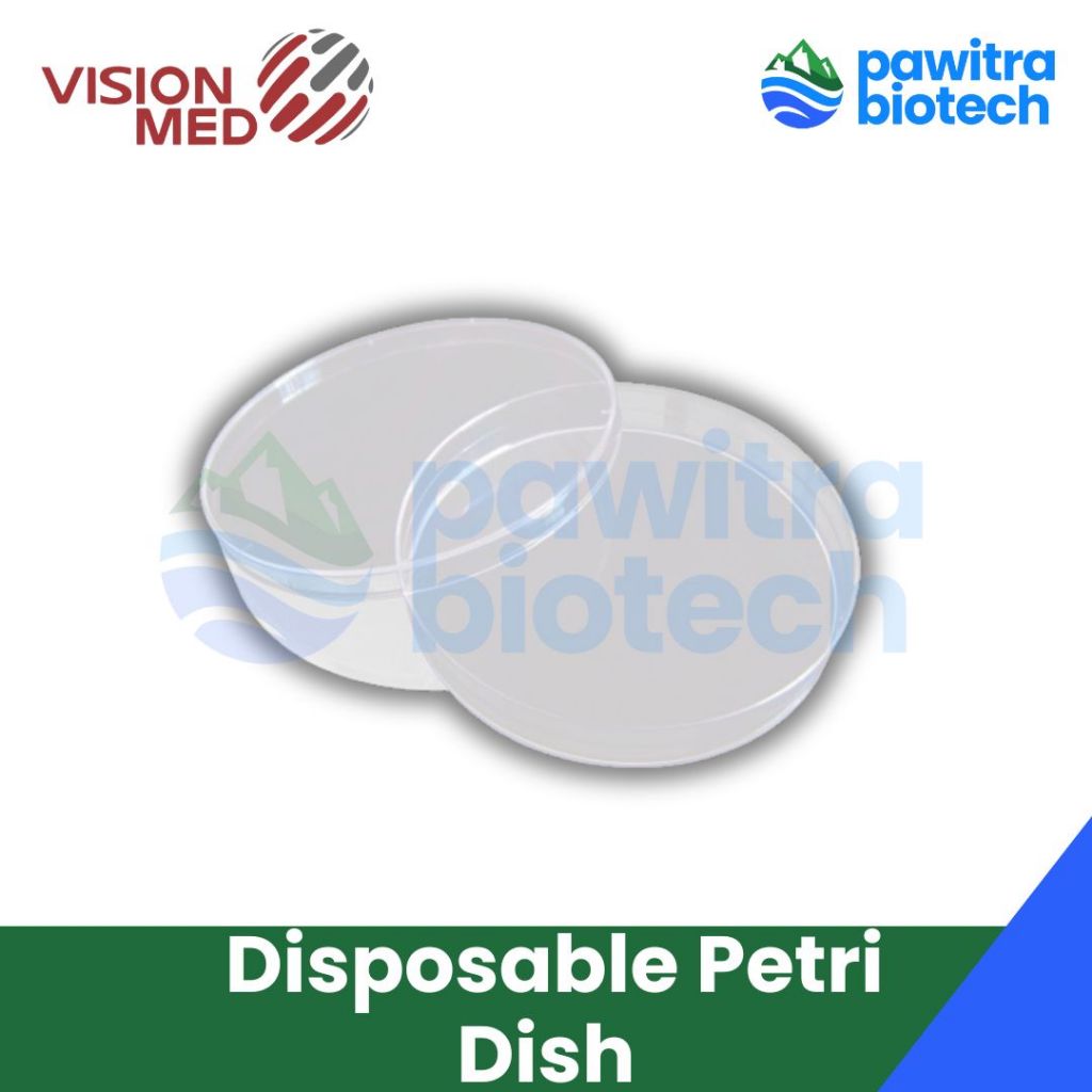 Cawan Petri Dish Disposable Petri Dish Steril 120 mm isi 10 Pcs Visionmed