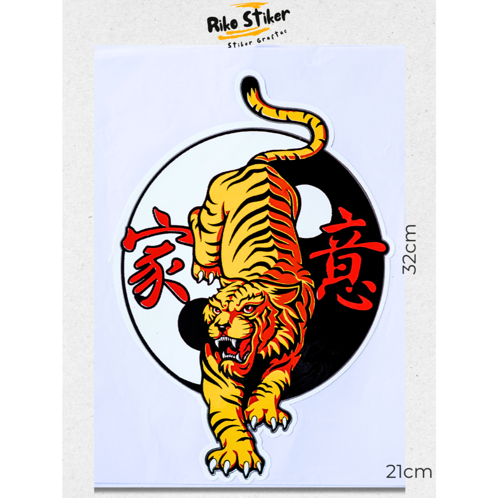 Stiker Graftac Macan Harimau Ukuran Besar | Sticker Tiger Vinyl | Stiker Cutting Macan Harimau