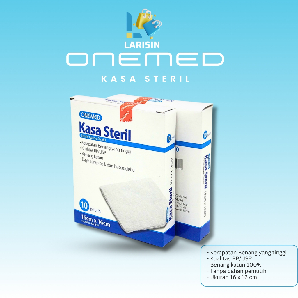 ONEMED | Kasa Steril 16x16 isi 10 / Kasa Steril Onemed 16x16