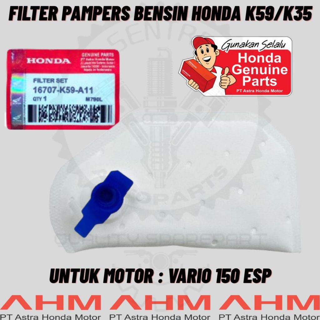 Original AHM Saringan Pampers Filter Bensin Honda Vario 150 eSP