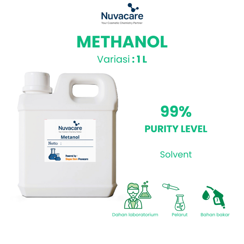 Methanol / Methanol 1 LITER ( PURITY 99% ) / Metanol/ Metil Alkohol