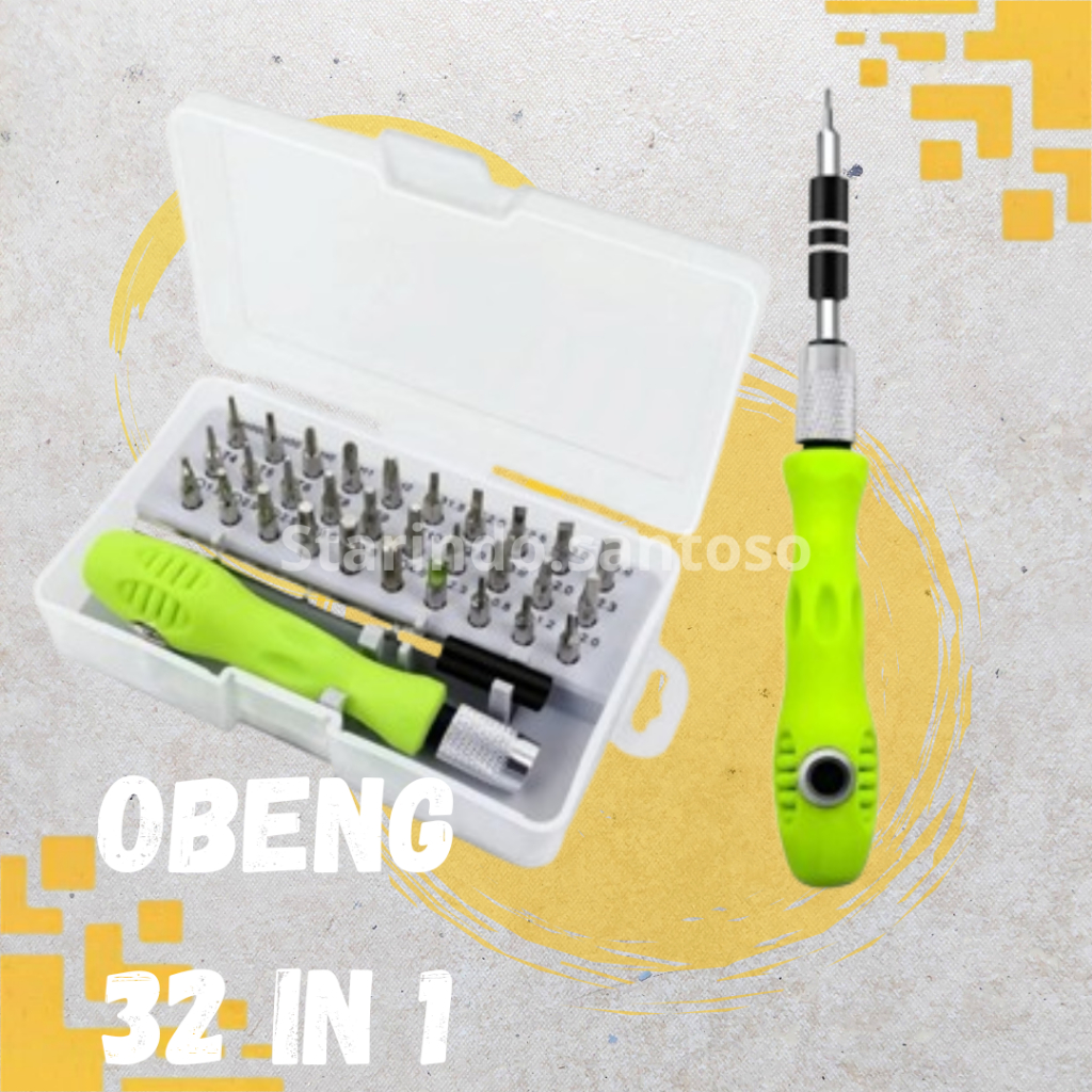 Obeng set 32 in 1 Obeng serbaguna alat pertukangan perbaikan ponsel