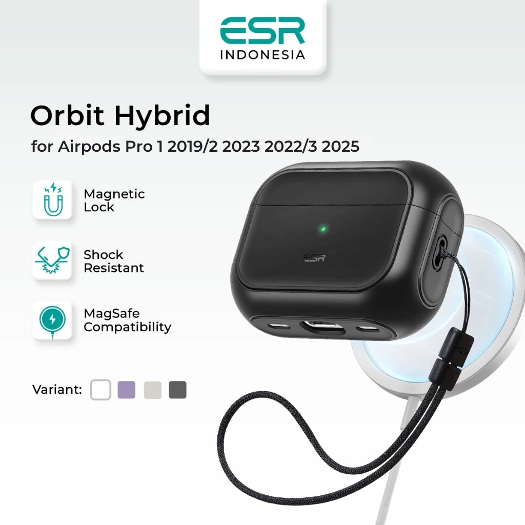 ESR Orbit Hybrid Case HaloLock AirPods Pro 1st/2nd/3rd Gen 2019/2022/2023/2025 Pelindung Case Casing