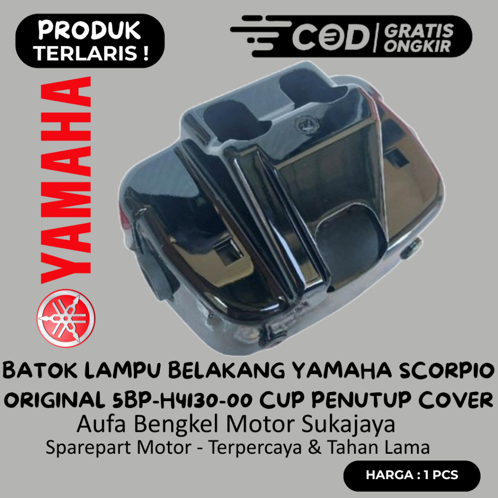 Batok Lampu Belakang Scorpio Original Yamaha 5BP-H4130-00 Cup Penutup Stop Lamp Setop Bohlam Bolam M