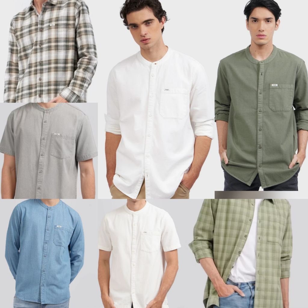 Kemeja Wrangler (Restock) Lengan Panjang dan Pendek