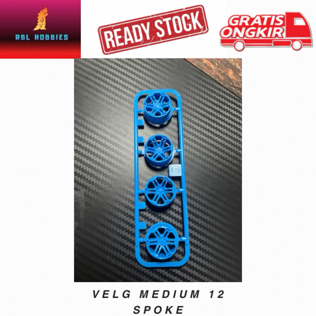 Tamiya Velg Medium 12 Spoke Original Loose Kit Mini4WD