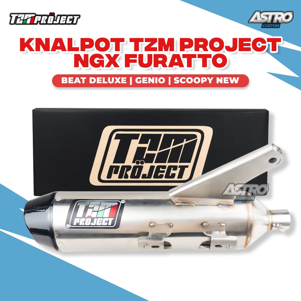 Knalpot TZM NGX Furatto Beat Deluxe Genio Beat Street New Scoopy Fi Stainless Steel Kenalpot Racing