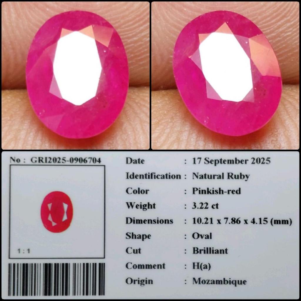 Natural Ruby Corundum Pinkish Red Cut Gems Mozambique Batu Permata Rubi Merah Terang Asli Garansi