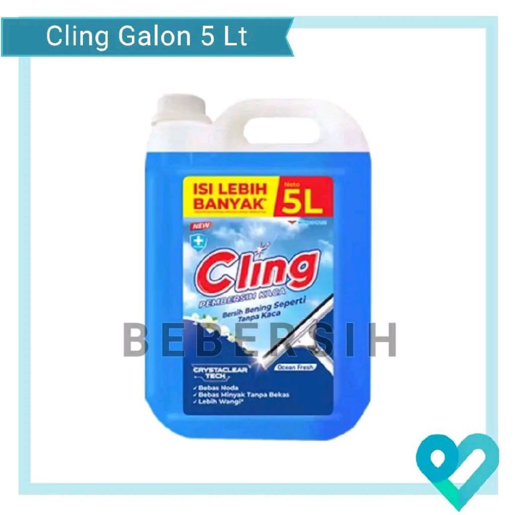 Cling Pembersih Kaca Galon 5Lt/Cairan Pembersih Kaca Cling