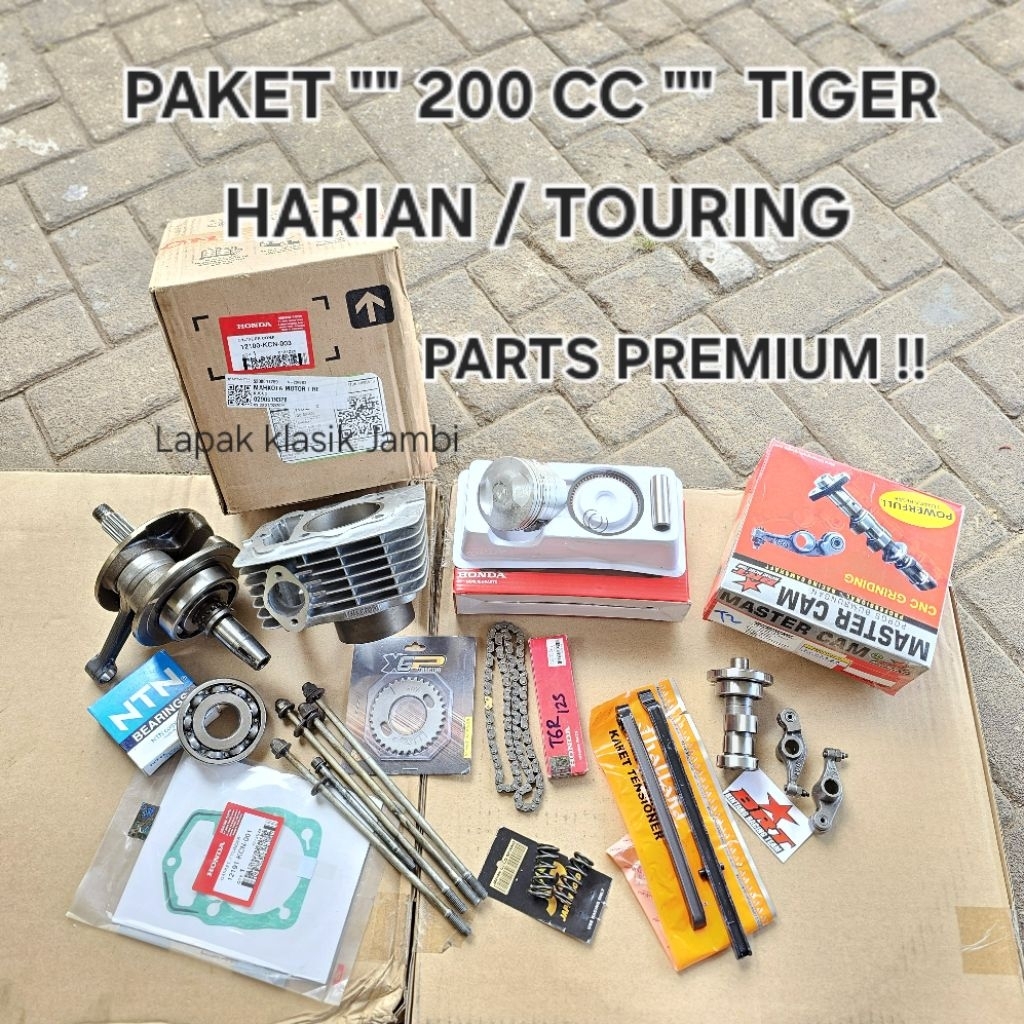 Paketan 200cc Kruk As Block Honda TIGER Pnp MEGAPRO PRIMUS MP Lama GL-PRO Neotech Harian Touring Ori