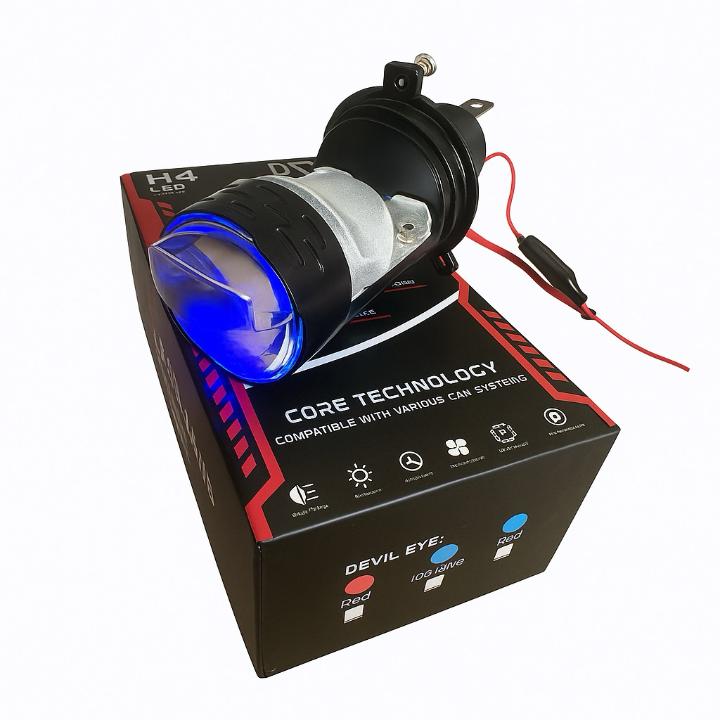 Lampu Utama Mini Projie Led H4 Super Terang Original