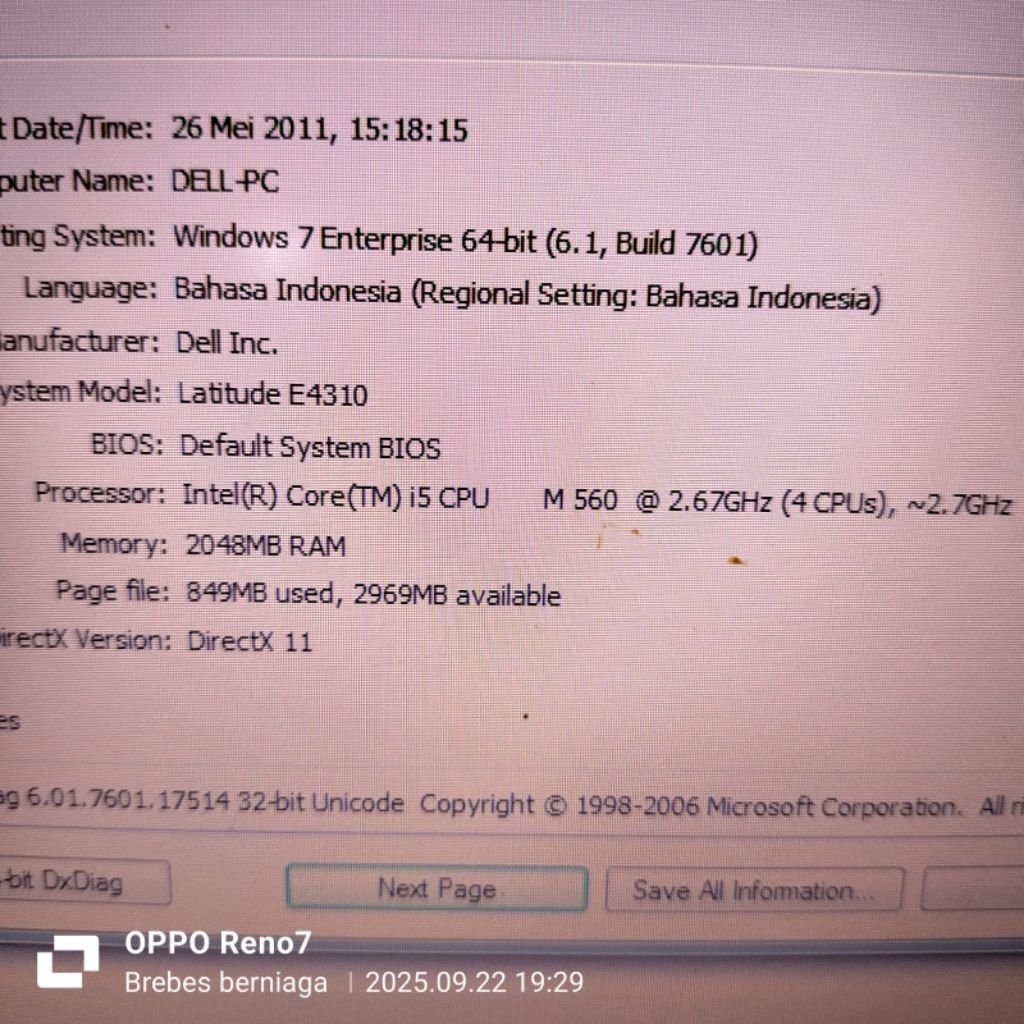 motherboard normal dell latitude e4310 core i5 gen 1