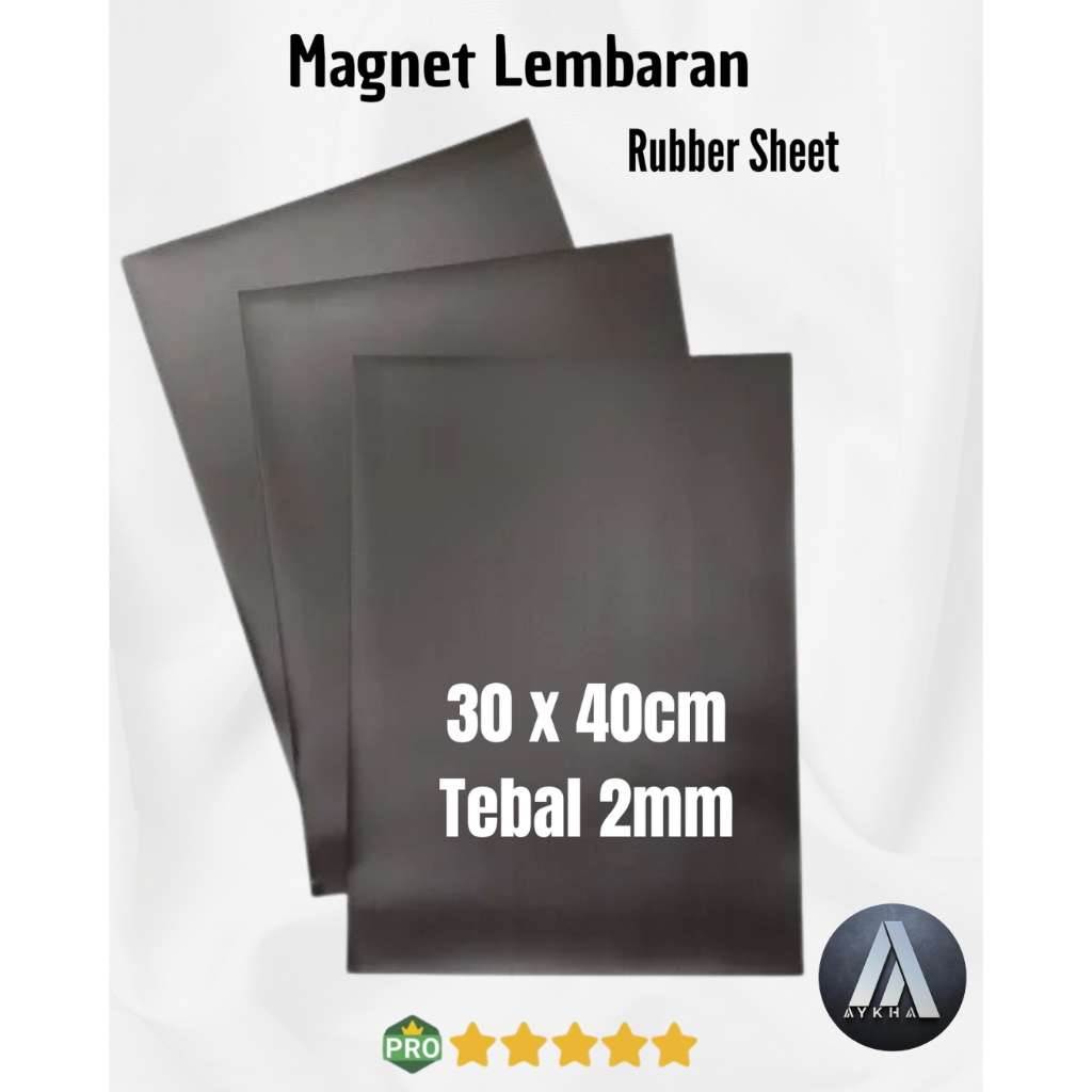 Magnet Strip Lembaran Sheet Rubber Ukuran A3 30cm x 40cm Tebal 2mm