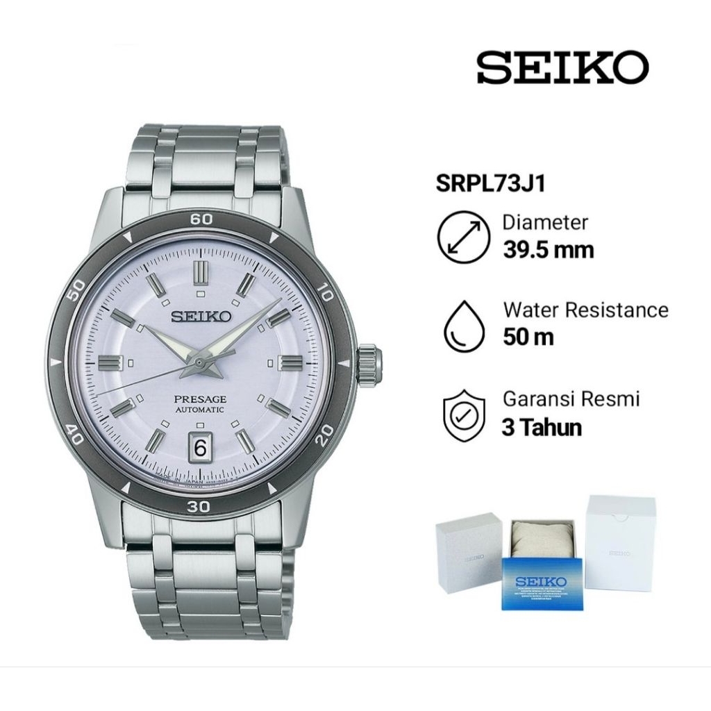 Seiko Presage Style60's SRPL73J1 Automatic Jam Tangan Pria Original