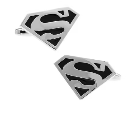 KIAMA - Super Man Cufflink Sepasang Superman Inisial S Free Kotak